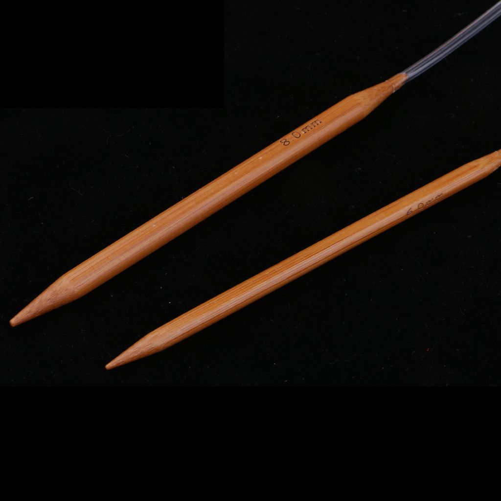 18pcs Double Point Carbonized Bamboo Circular Knitting