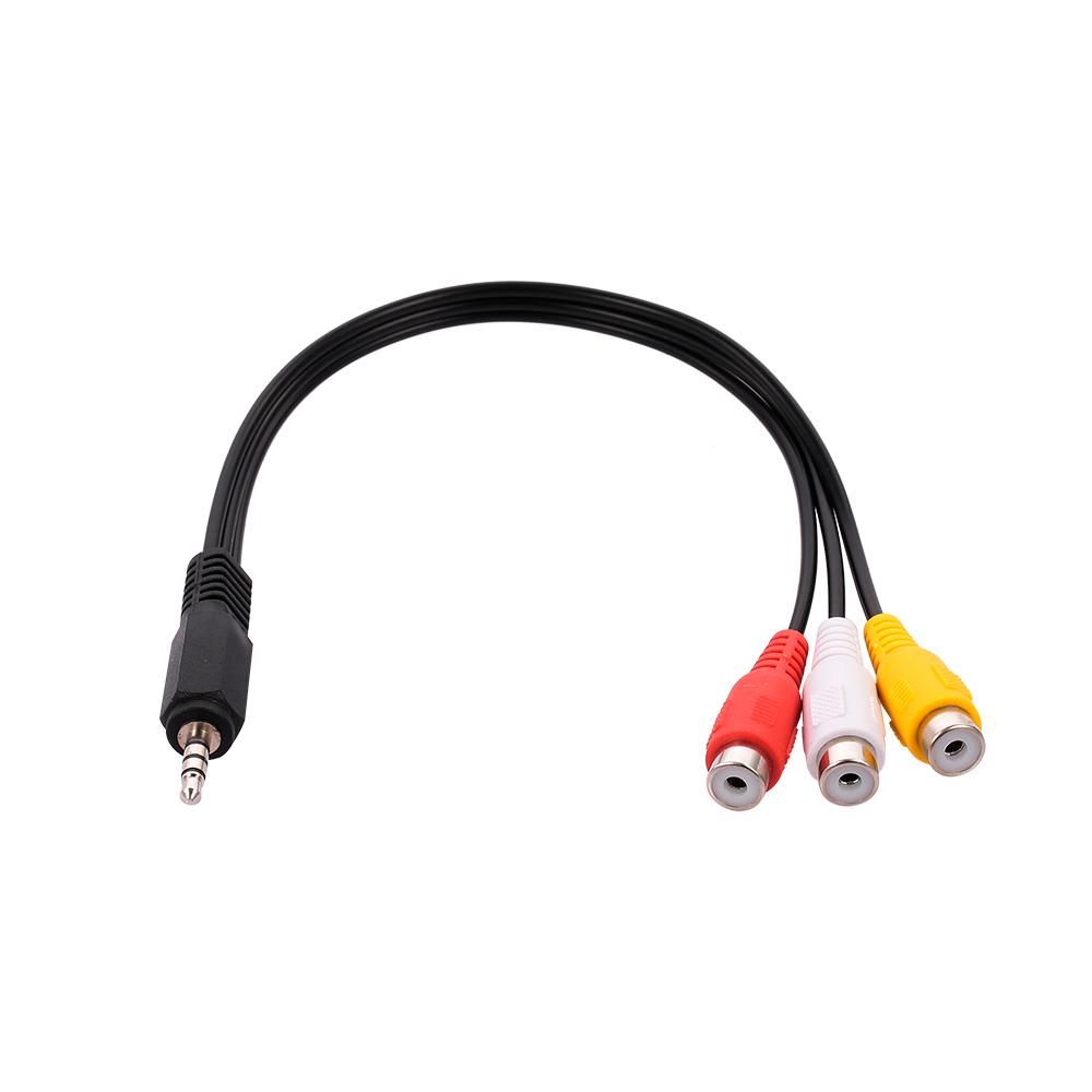 3.5mm Jack to 3 RCA Audio Video Cable Male to 3 RCA Female Plugs High Quality AV Adapter Cable