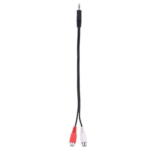 3.5 Jack Male To 2RCA 2AV Female Converter Cable For DVD TV