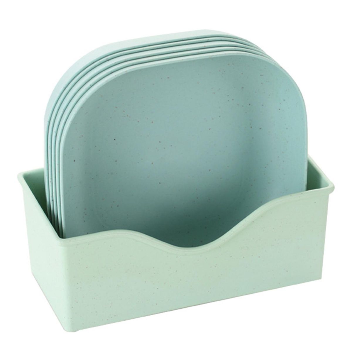 1 Set Snack Plate Fruit Cake Snacks Dessert Serving Tray Green