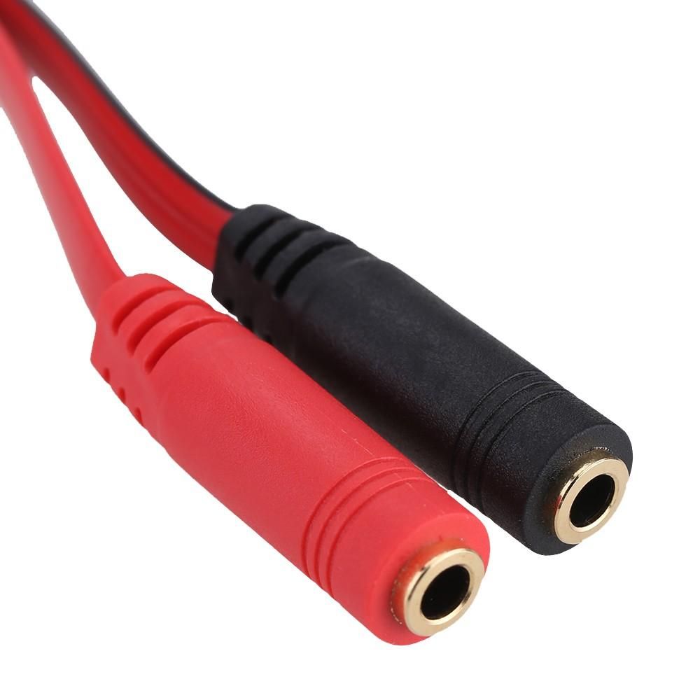 3.5mm Stereo Audio Male to 2 Female Y Splitter Mic Earphone Headphone Headset Jack Adapter Cable for Smartphone Tablet PC