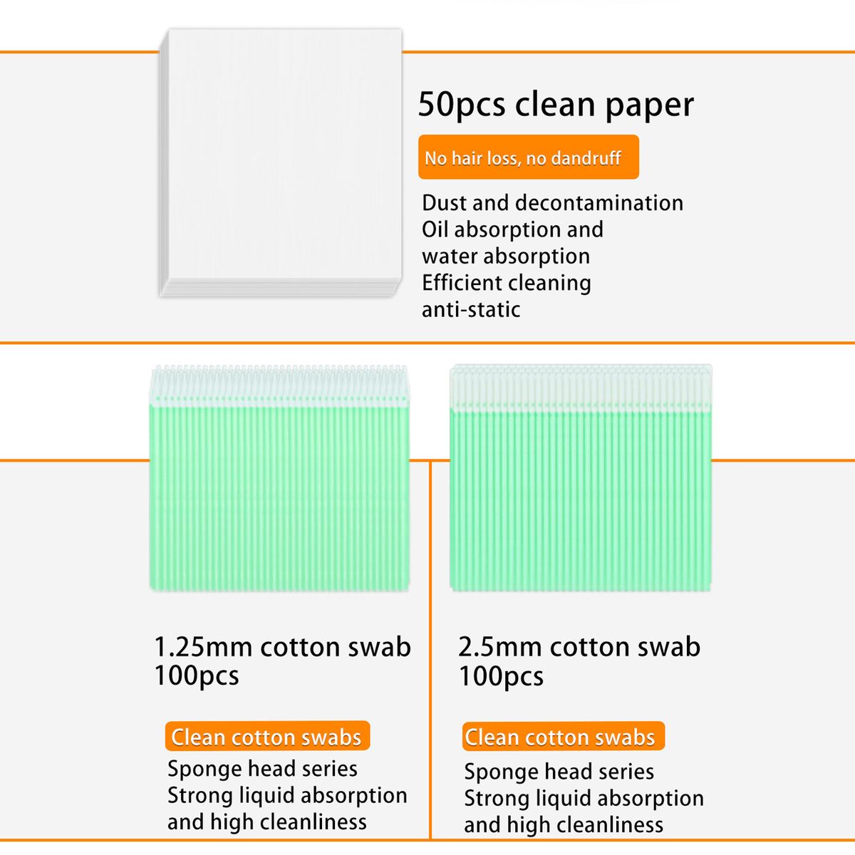 Optical Fiber End Face Cleaning Tool Set