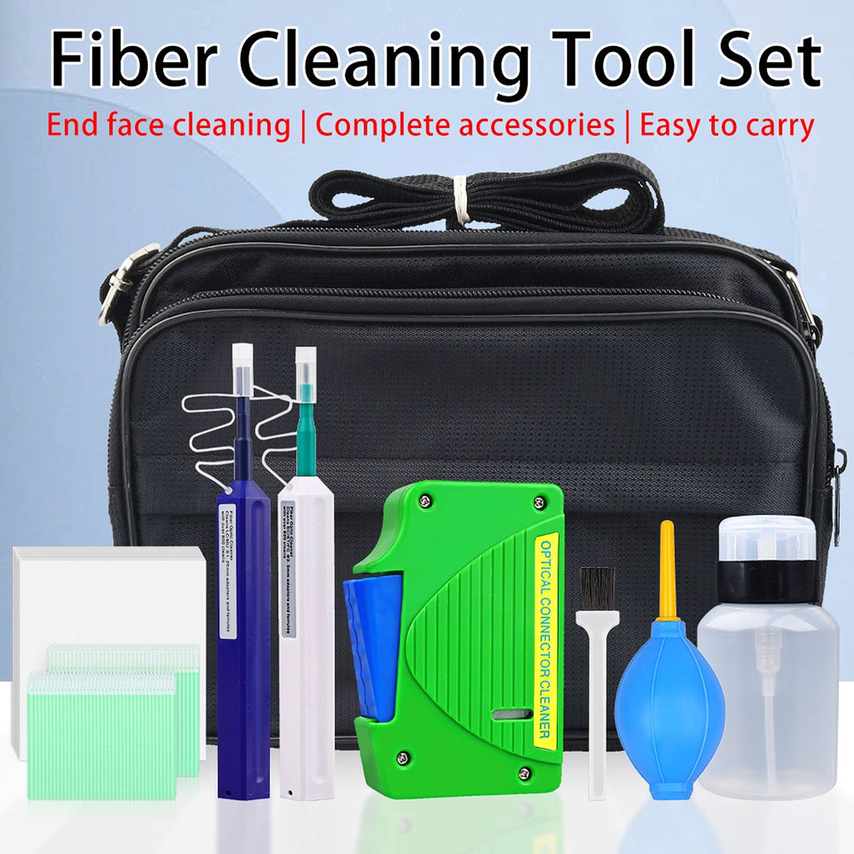Optical Fiber End Face Cleaning Tool Set
