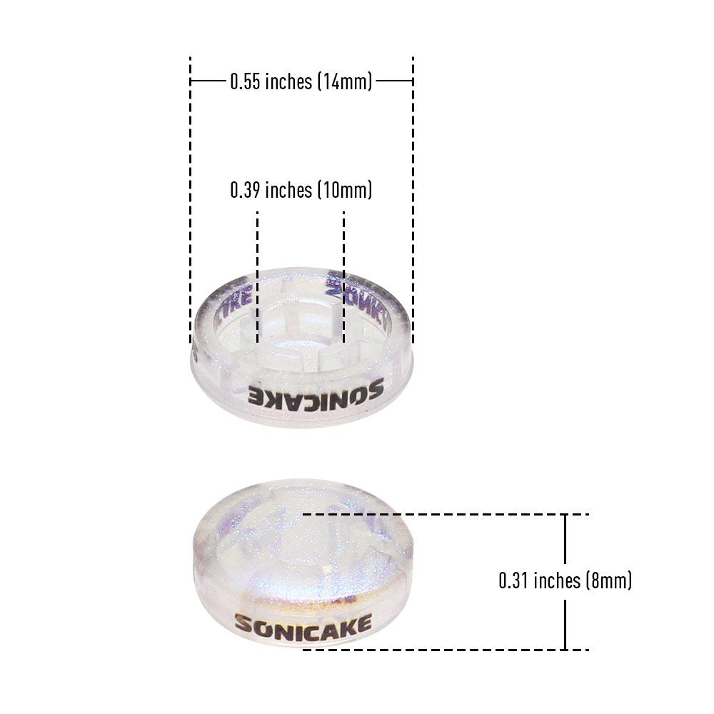 Footswitch Toppers Transparent Clear For Guitar Effects Pedal 10mm 20 PCS