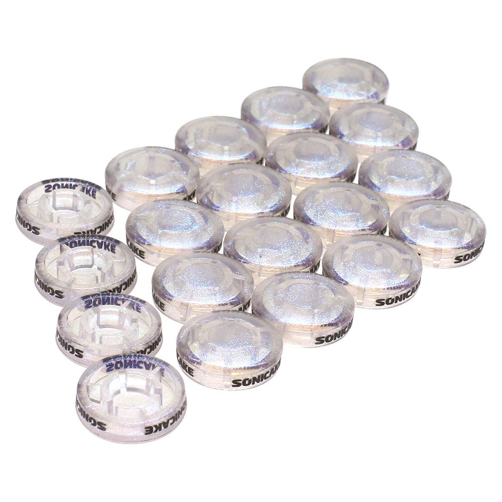 Footswitch Toppers Transparent Clear For Guitar Effects Pedal 10mm 20 PCS