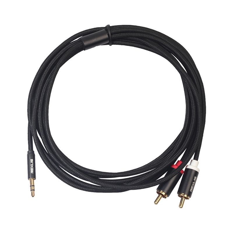 3.5mm Male To Dual RCA Audio Cable For RCA Input Interface Active Speaker, Length: 3m