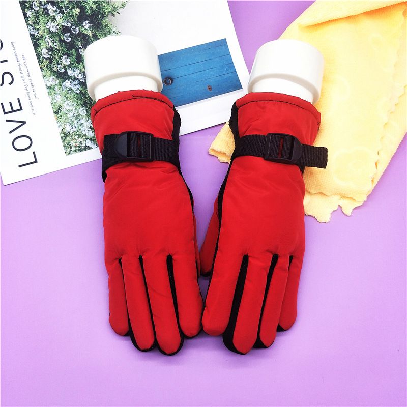 (8-13 Years Black)1Pair For 8-13 Years Kids Boys Girls Gloves Ski Children Mittens Winter Wate GRE