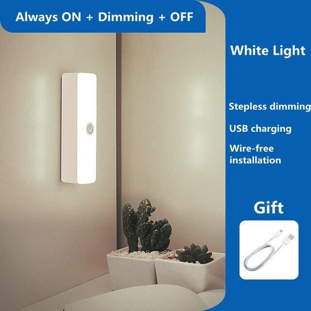 LED Desk Night Light USB Stepless Dimming Magnetic Eye Protection Bedroom Bedside Lamp Living Room Kitchen Wardrobe Lighting