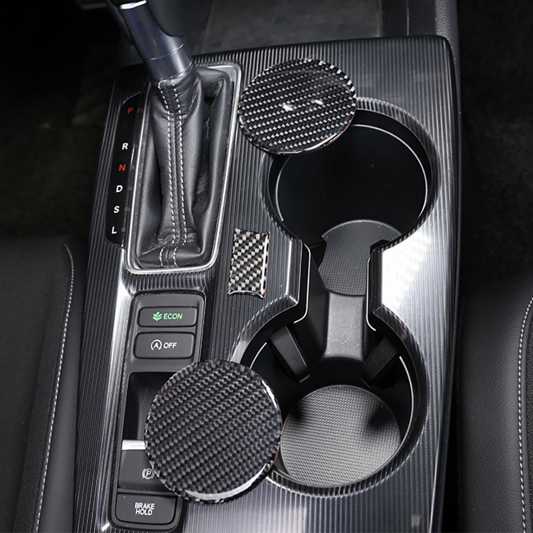 Soft Carbon Fiber Water Cup Holder Mat Cover for Honda