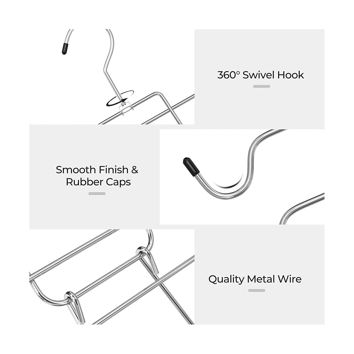 Bra Organizer Tank Top Hanger for Closet Swivel Hook Foldable Design Space Saving Hanger Metal Bra Holder Hanging