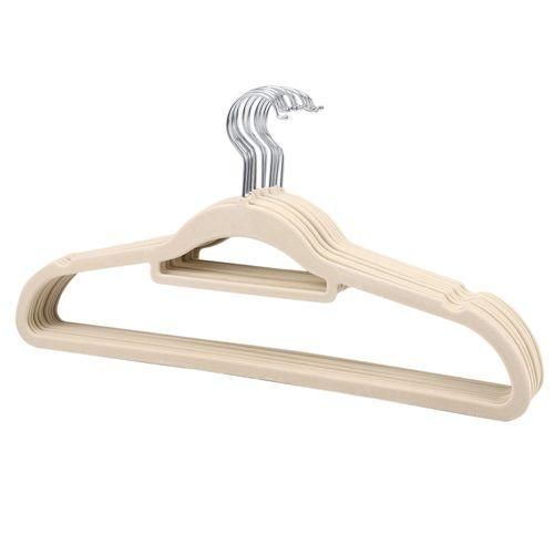 10 Pcs Flocking Hanger Non-Slip Plastic Flocking