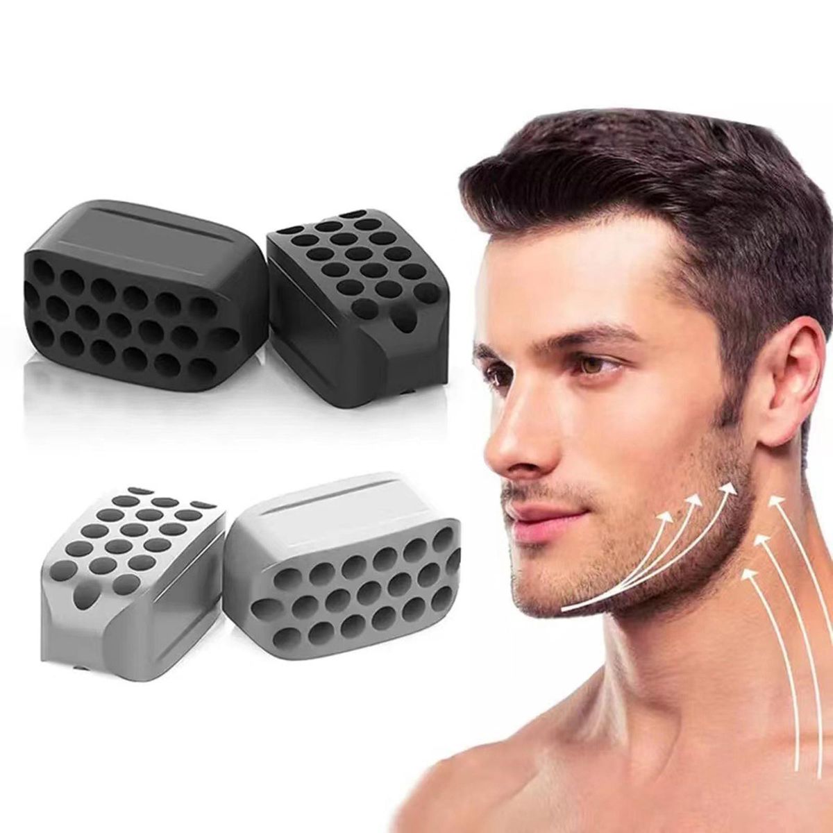 3PCS Jaw Exerciser Facial Jaw Toner Define Jawline Neck Exercise Ball Jaw Neck Toning Fitness Ball for Face Lift Double Chin Eliminator Slimming