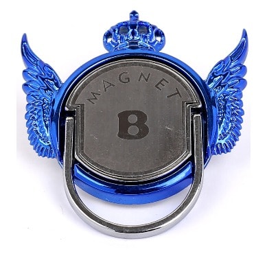 Blue Magnet Crown Wings Ring Phone Holder