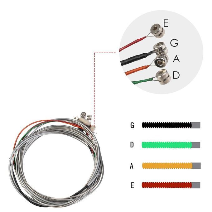 4pcs/set Electric Bass Guitar Nickel Plate Ends Ball Strings Muscial