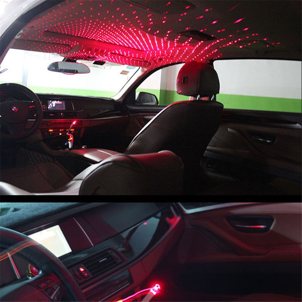 Mini LED Car Roof Star Night Light Projector Atmosphere Galaxy Lamp USB Decorative Lamp Adjustable Car Interior Ambient Light