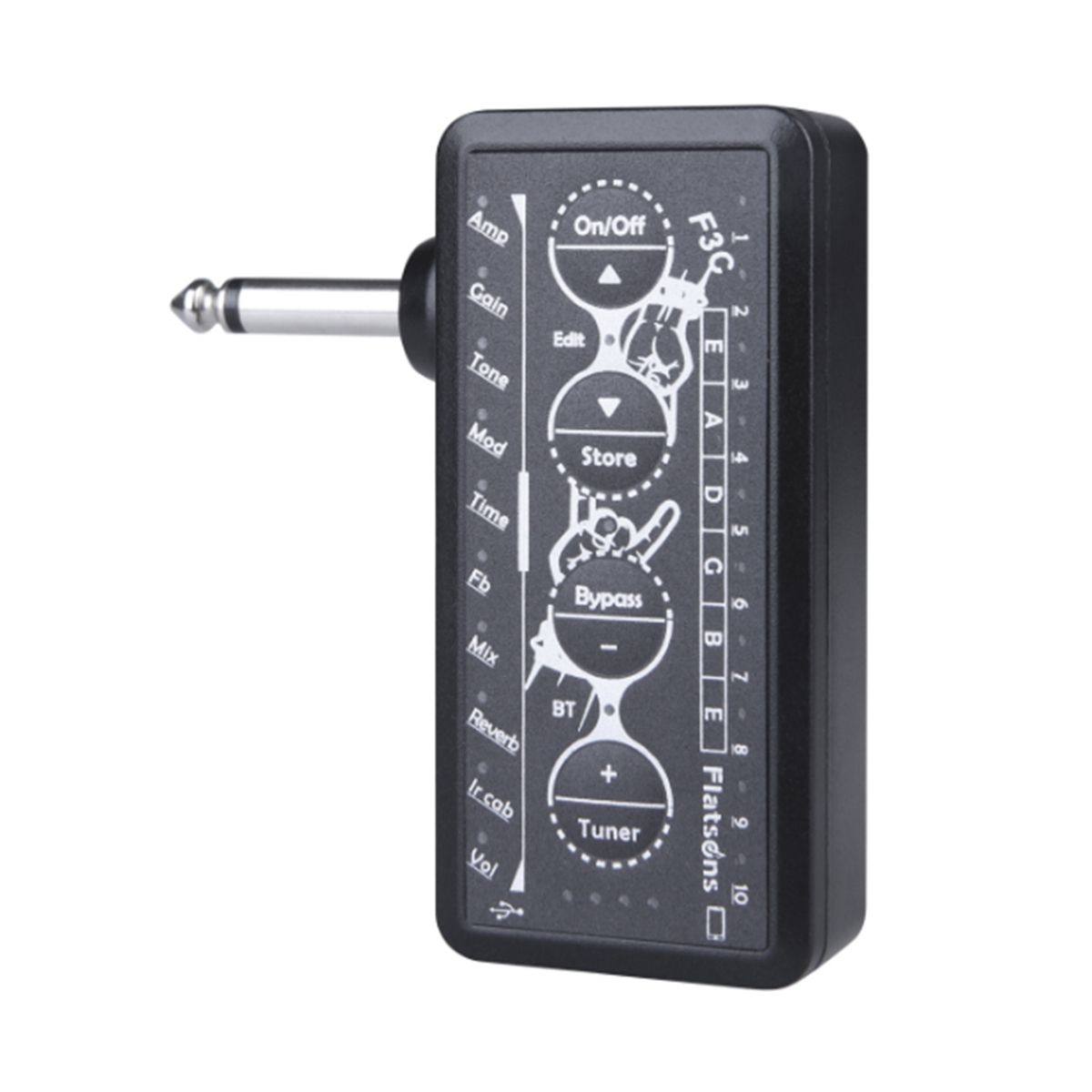 FLATSONS Electric Guitar Speaker System Wireless Multi-Effect Amplifier Recording Portable Speaker Distortion Effect