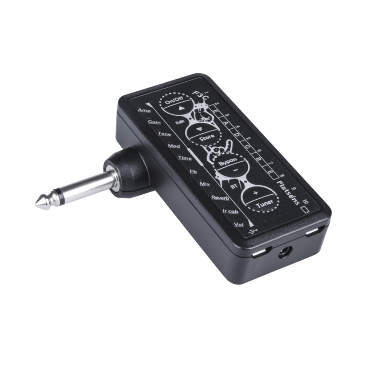 FLATSONS Electric Guitar Speaker System Wireless Multi-Effect Amplifier Recording Portable Speaker Distortion Effect