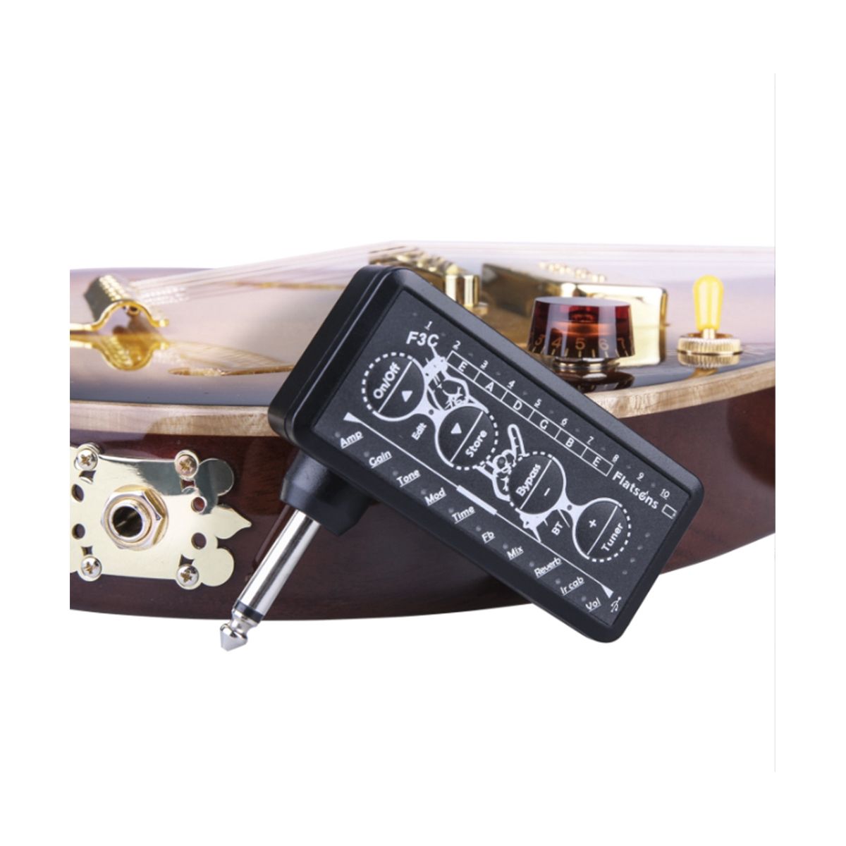 FLATSONS Electric Guitar Speaker System Wireless Multi-Effect Amplifier Recording Portable Speaker Distortion Effect