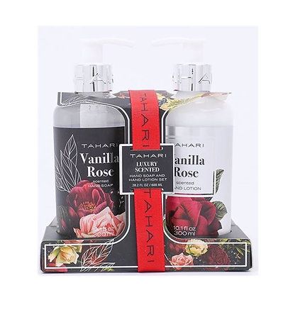Luxury Scented Hand Soap & Hand Lotion Set, Vanilla Rose