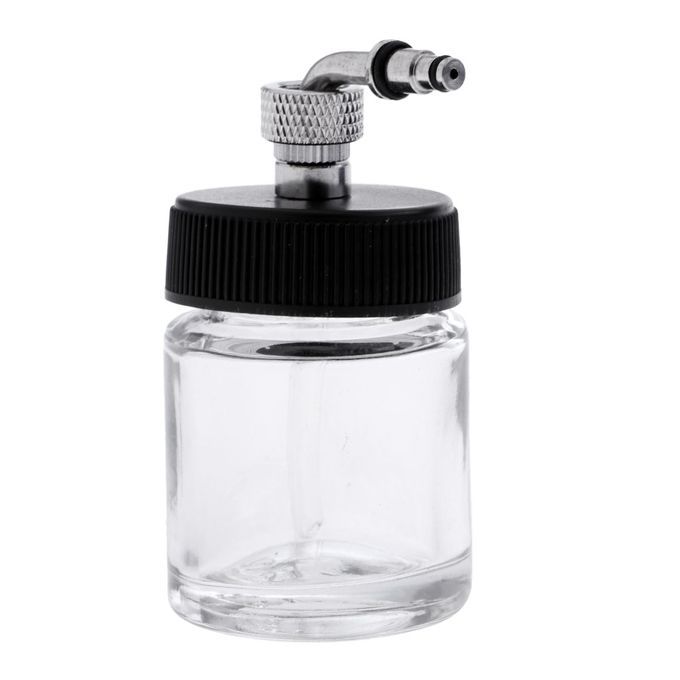 2Pcs 22CC Side-Pot Airbrush Glass Bottles Professional Airbrushing