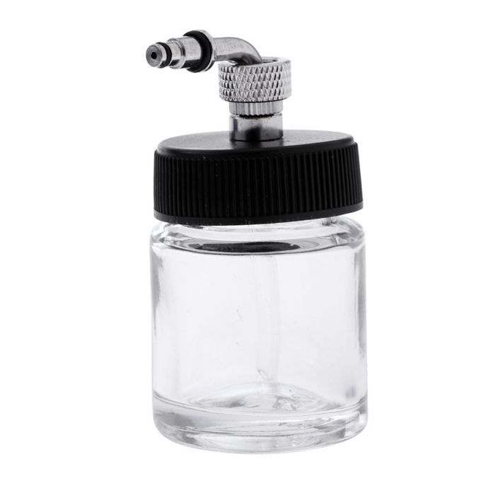 2Pcs 22CC Side-Pot Airbrush Glass Bottles Professional Airbrushing