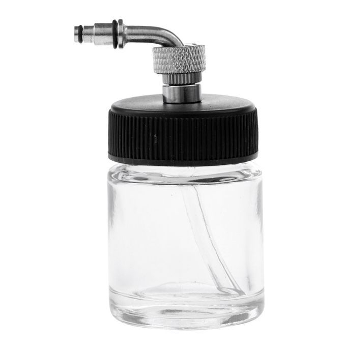 2Pcs 22CC Side-Pot Airbrush Glass Bottles Professional Airbrushing