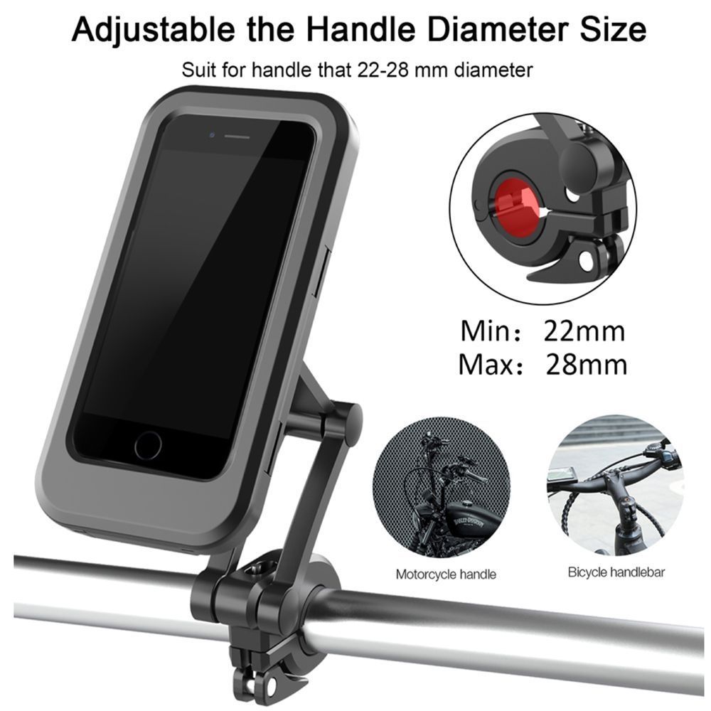 Motorcycle Rearview Mirror Mobile Phone Bracket Locomotive Mobile Phone Bracket Bicycle Handle Waterproof Bracket