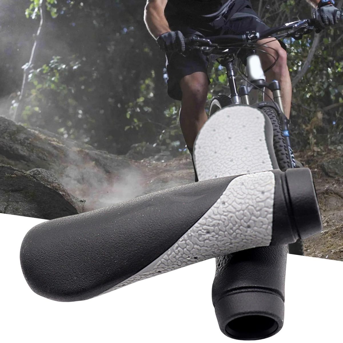 1 Pair Bike Handlebar Grips MTB Cycling Bicycle Handlebar Grips Black