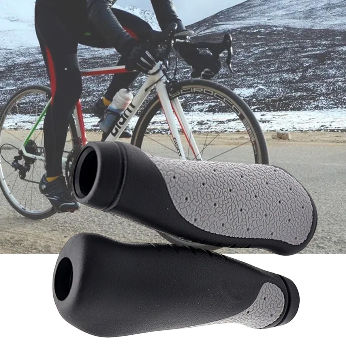 1 Pair Bike Handlebar Grips MTB Cycling Bicycle Handlebar Grips Black