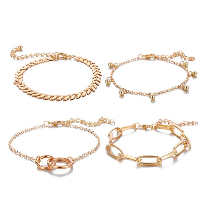 4 Pcs Ladies Unique Hand Chain Set