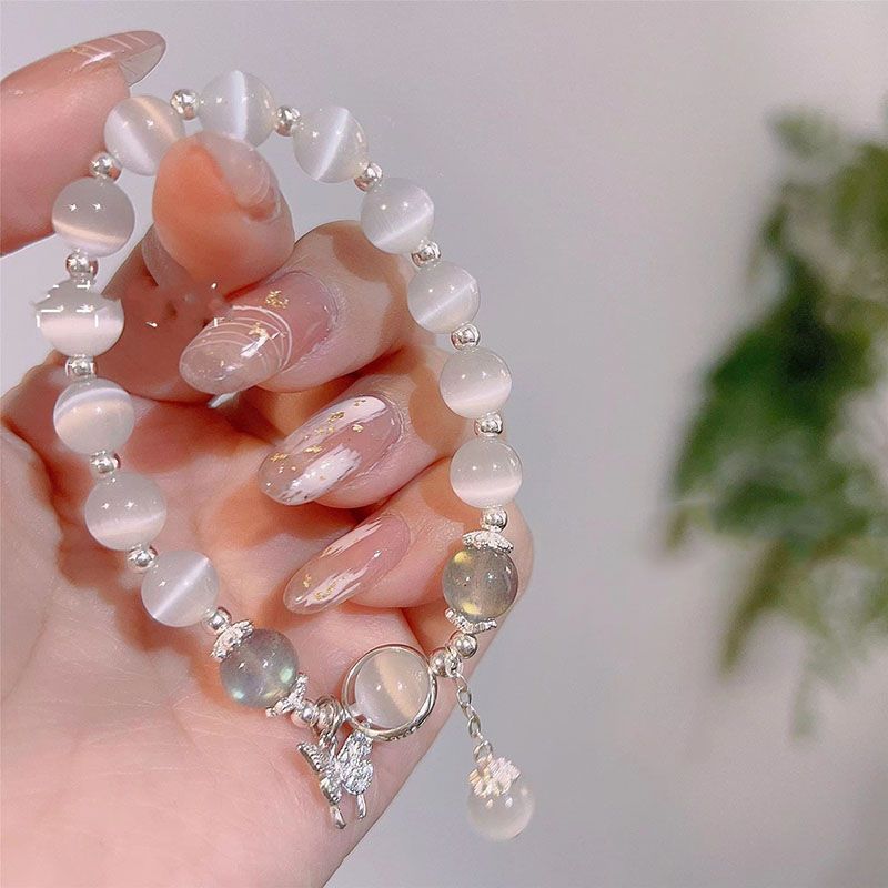 Fashion Ladies Opal Crystal Butterfly Bracelet Jewelry