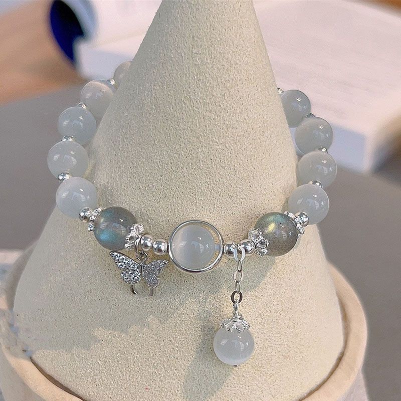 Fashion Ladies Opal Crystal Butterfly Bracelet Jewelry