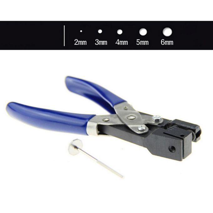Single Hole HandHeld Paper Punch Ticket Crafts Puncher For Tags 2mm