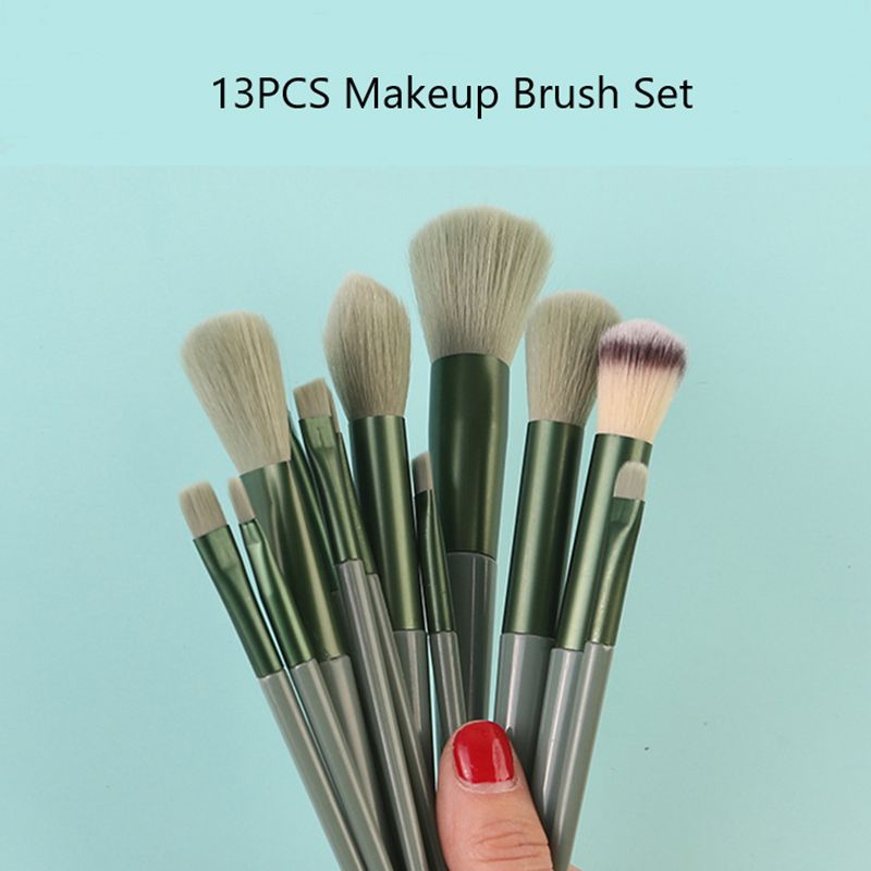 Makeup Brush Set 13 Pcs For Powder Concealers Eye Shadows