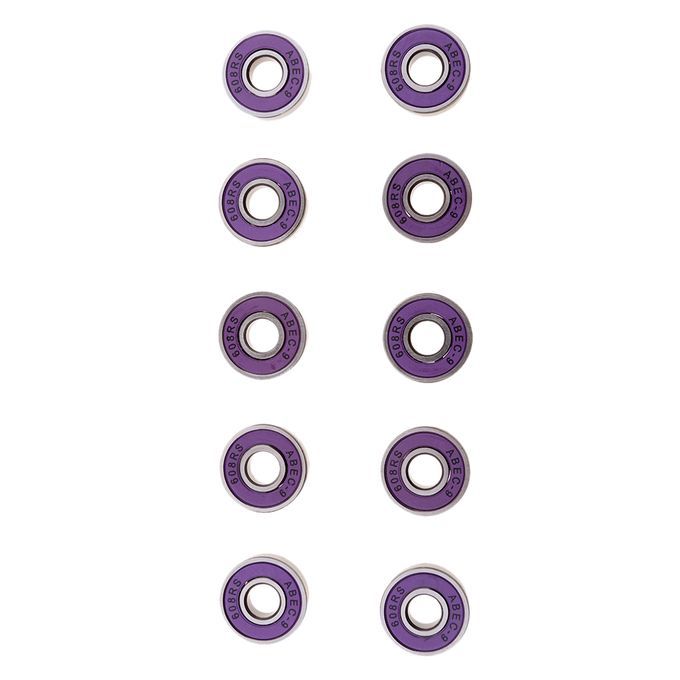 10Pcs/Pack ABEC-9 608RS Roller Skate Wheel Bearings Seal Ball Purple