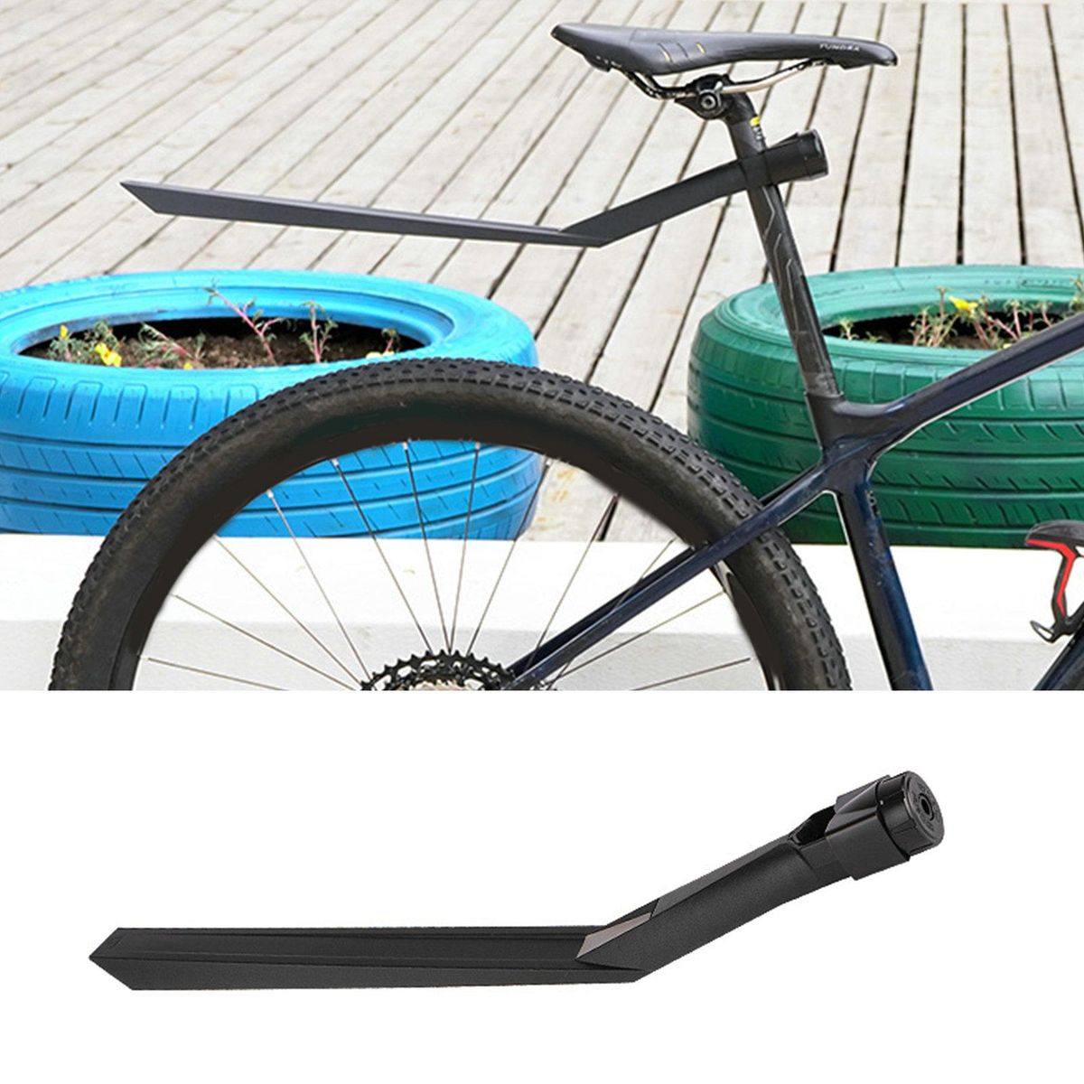 Cycling Fender Safety Warning Bicycle Fender Black