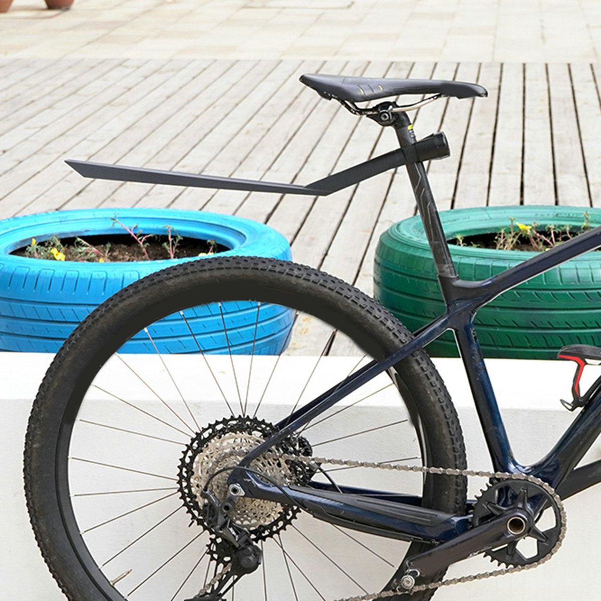 Cycling Fender Safety Warning Bicycle Fender Black