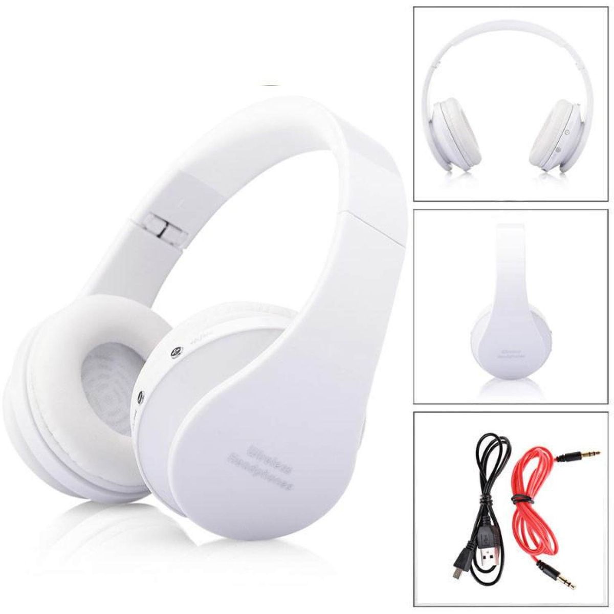 Foldable Wireless Bluetooth Stereo Headset Handsfree Headphones Mic WH BDZ