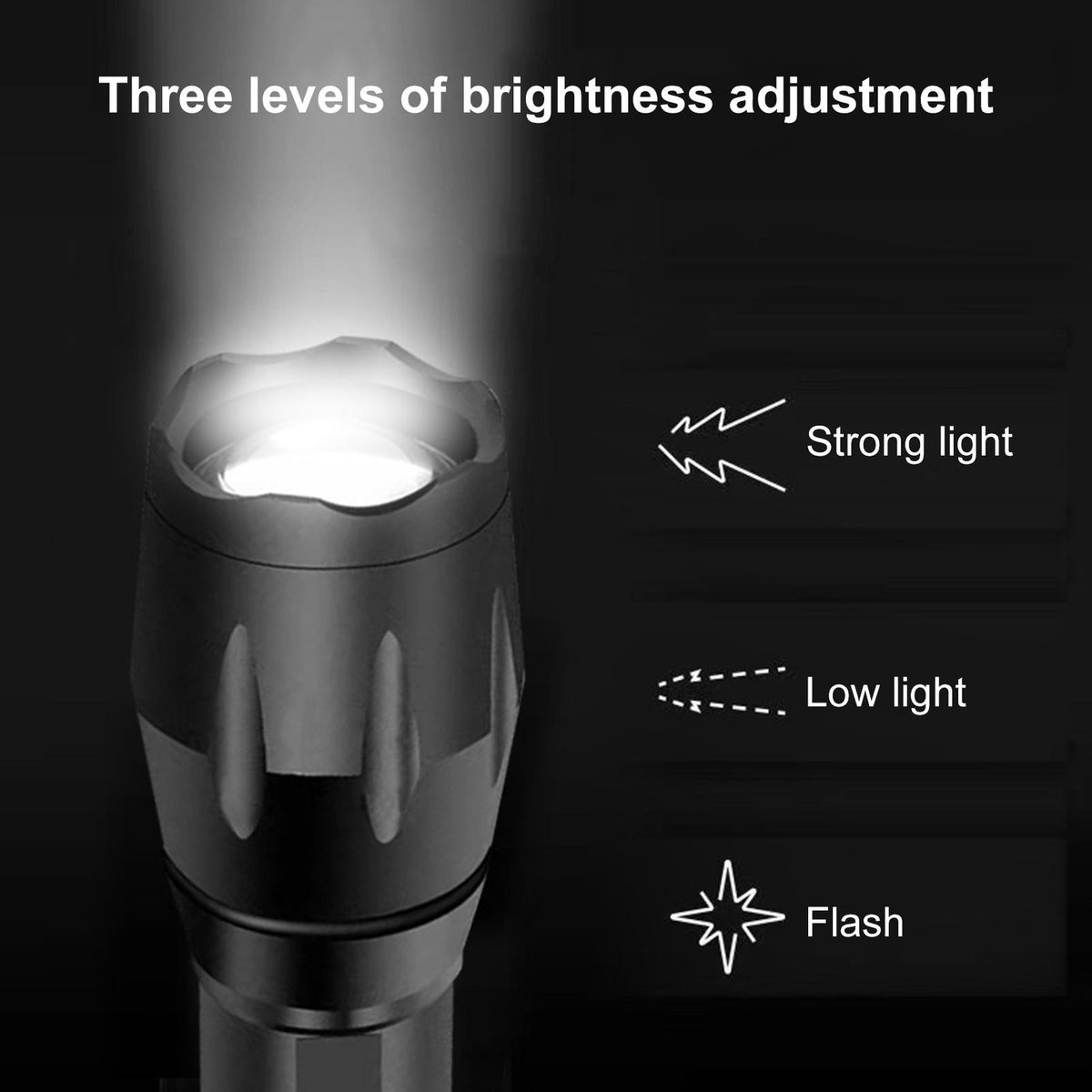 Camping Flashlight USB Charging LED Flashlight Camping Torchlight D