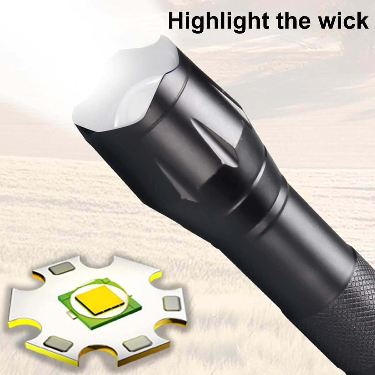 Camping Flashlight USB Charging LED Flashlight Camping Torchlight D
