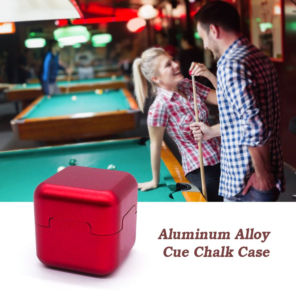 Portable Cue Chalk Case Aluminum Alloy Cue Tip Chalk Holder