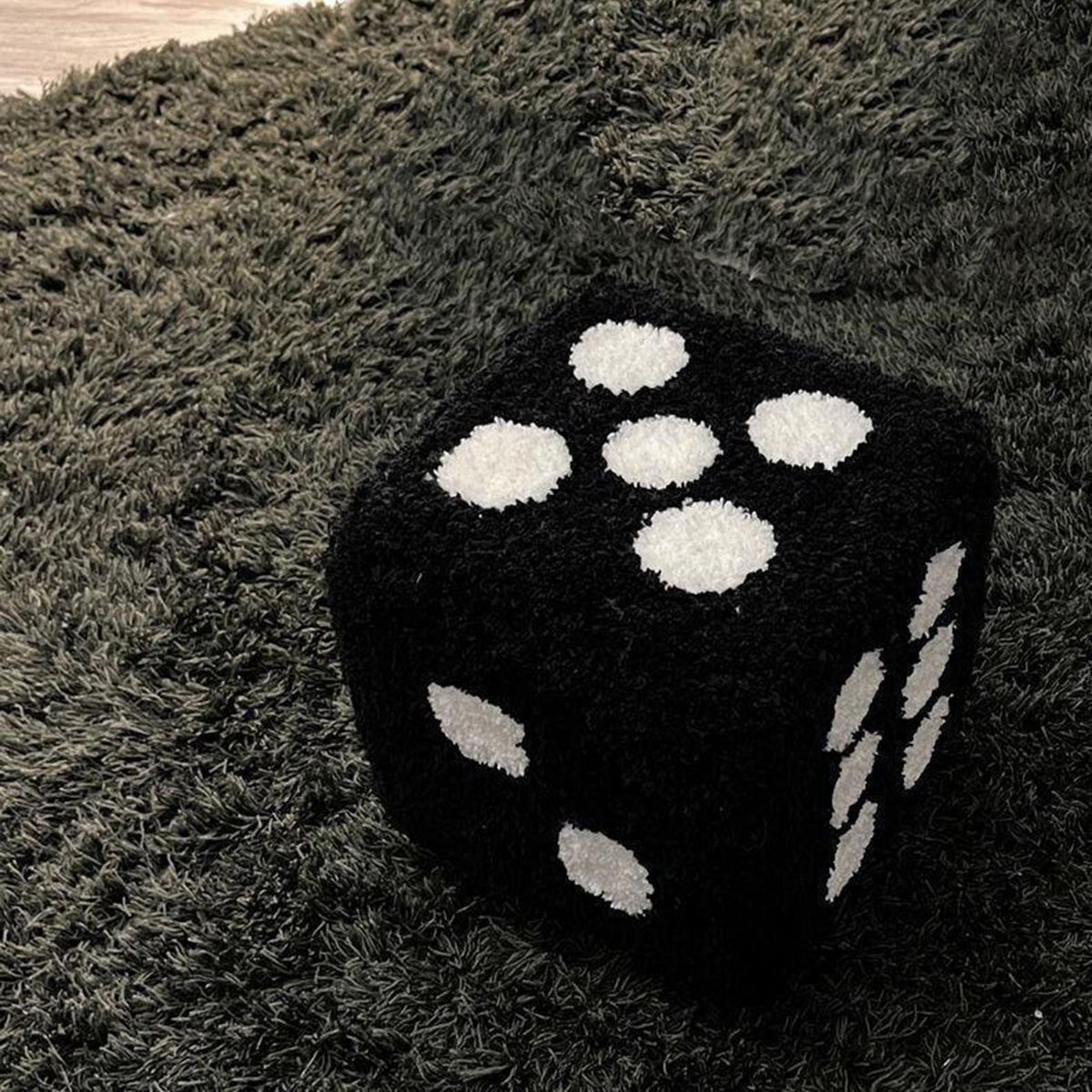 Seat Stool Bedroom Decorative Dices Stool Black