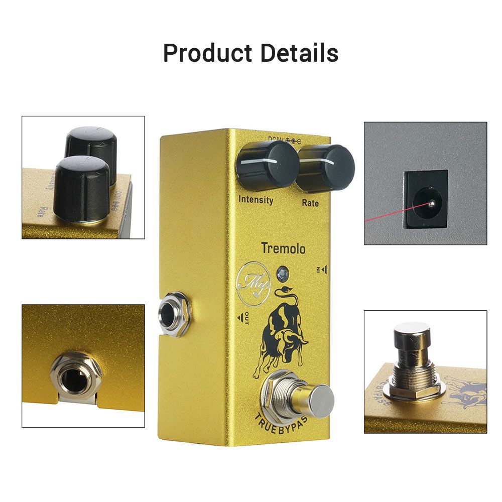Tremolo Guitar Effect Pedal With ABS Control Knobs Mini