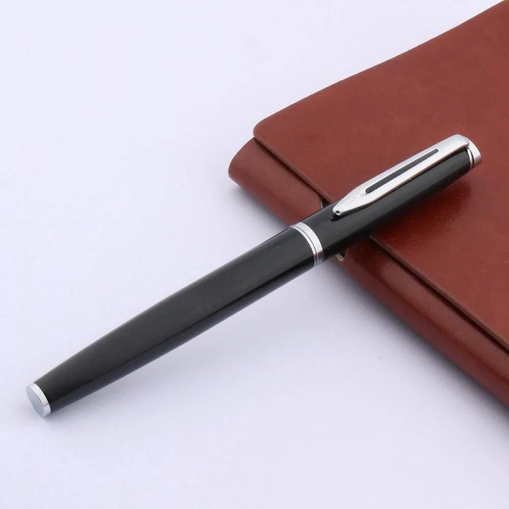 High Quality Metal 187 Ball Point Black Medium Silver piece  Rollerball Pen Stationery Office School Supplies