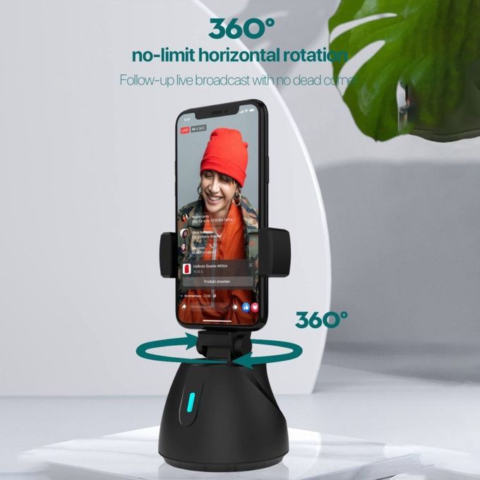 360 Degree Automatic Follow Gimbal Mobile Phone-Black