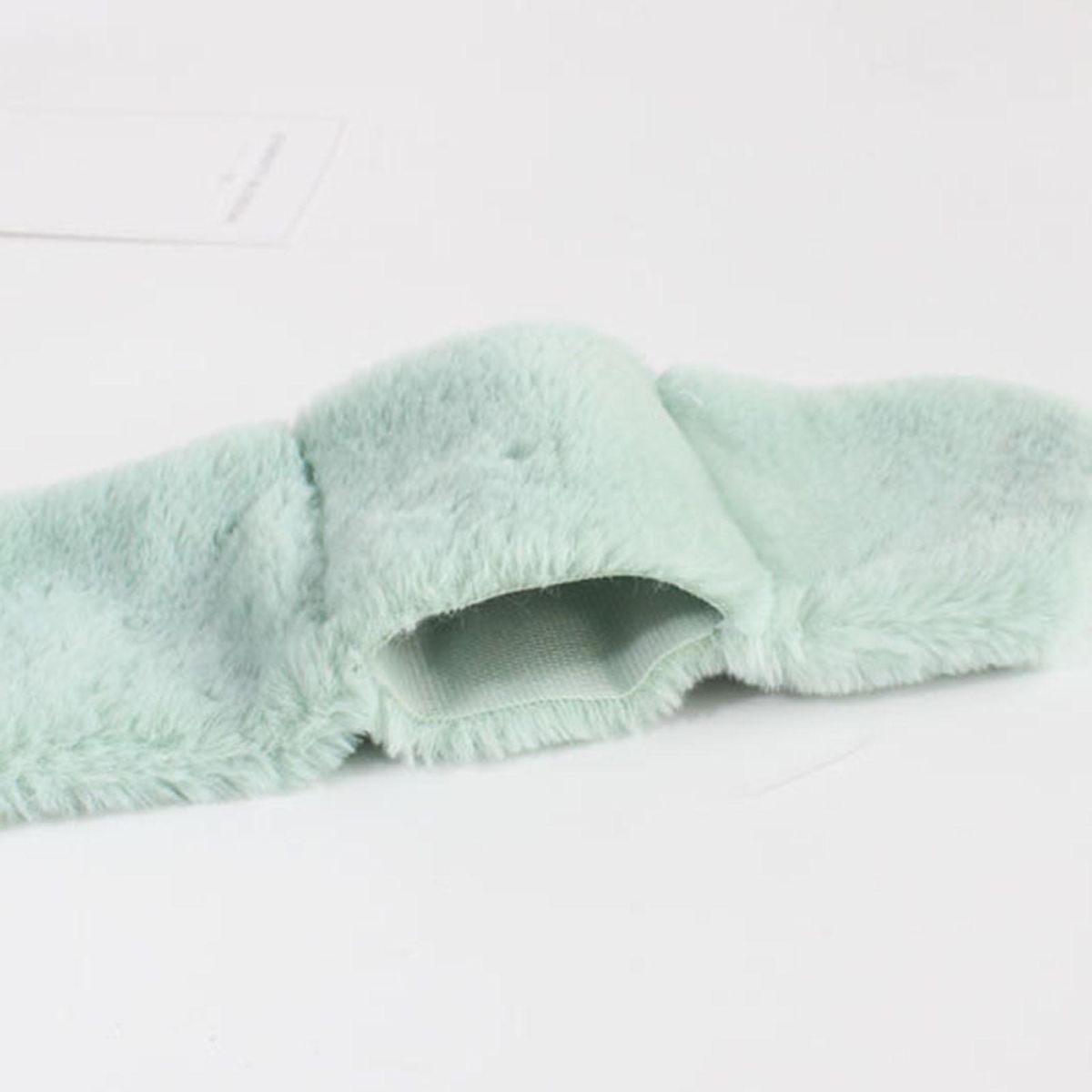 Children Scarf Baby Thickened Faux Rabbit Fur Scarf Mint Green