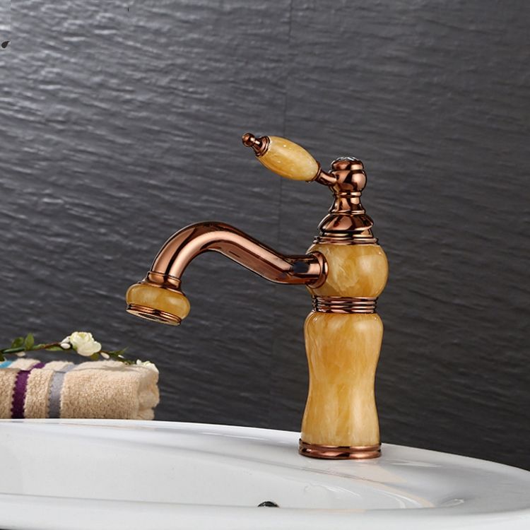 Rotating Water Faucet, Color: Topaz Zirconium Rose Gold
