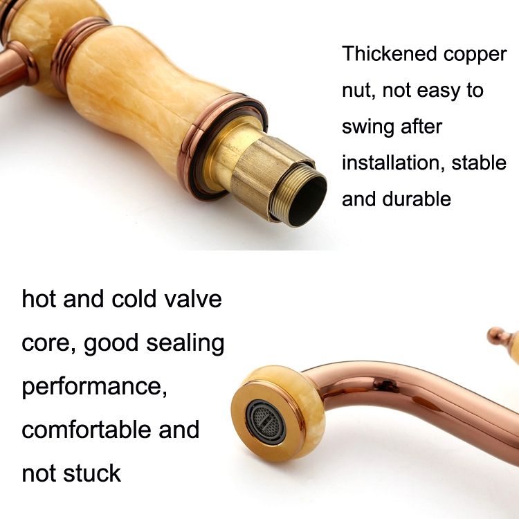 Rotating Water Faucet, Color: Topaz Zirconium Rose Gold