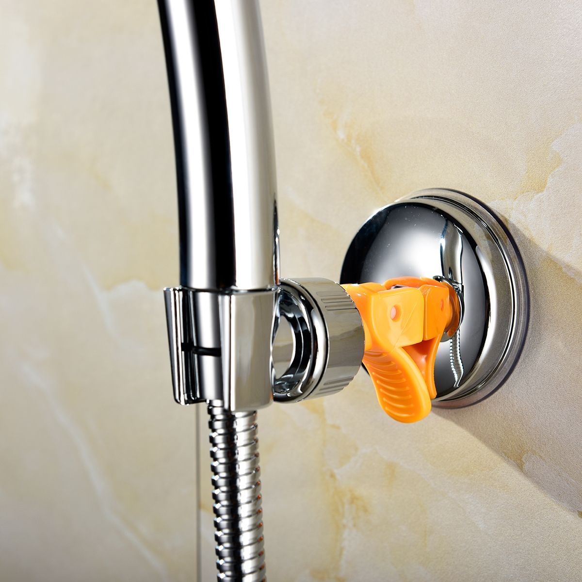 Vacuum Suction Cup Shower Head Wall Mount Holder Removable Handheld Showerhead Adhesive Bracket Chrome,ST25
