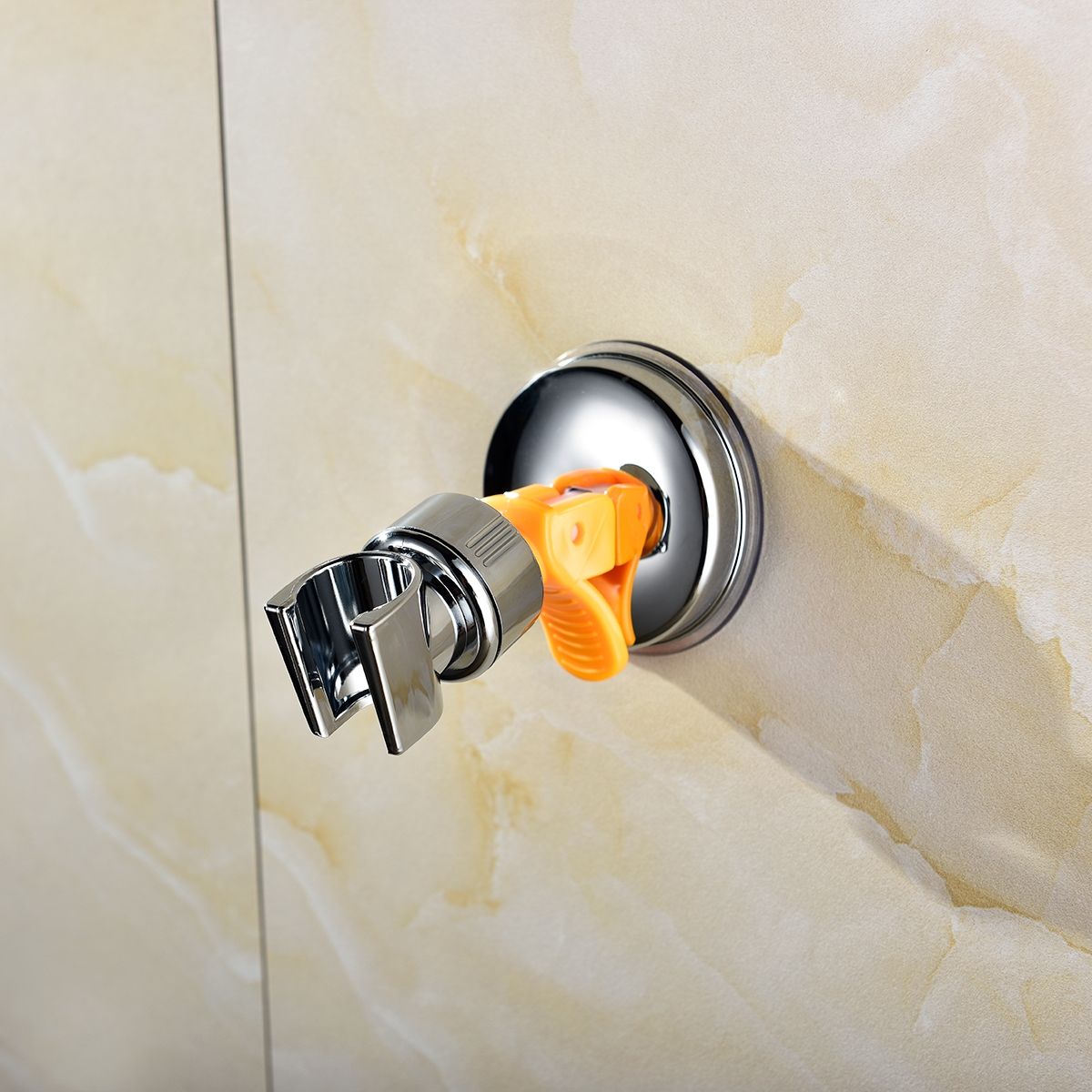Vacuum Suction Cup Shower Head Wall Mount Holder Removable Handheld Showerhead Adhesive Bracket Chrome,ST25